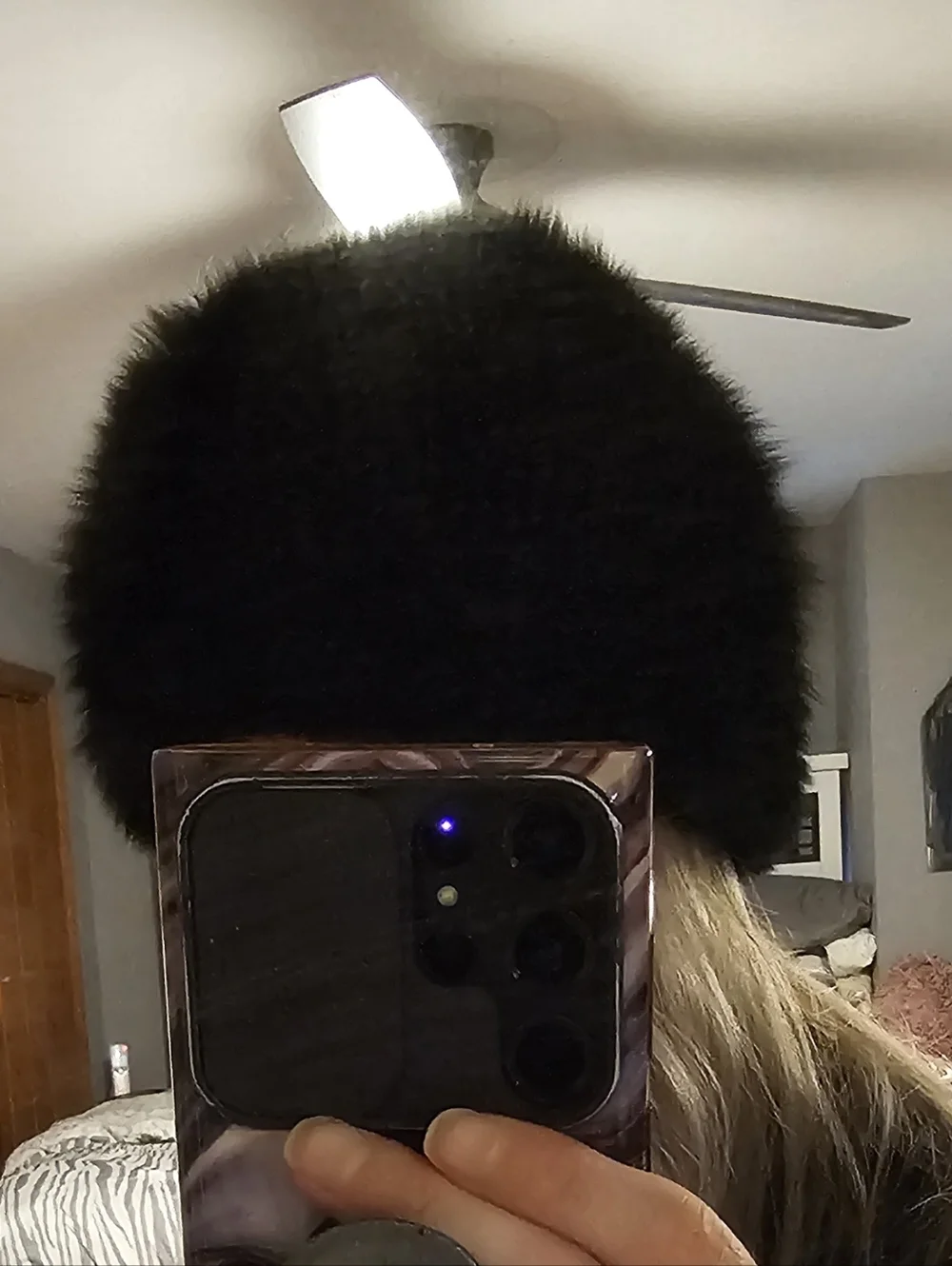 Surrell Black Fox Fur Russian-style Cossack Hat Womens
